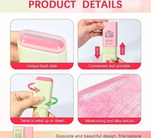 Tinted Blush Stick – Lightweight Cream Blush for Cheeks & Lips with Natural Radiant Finish