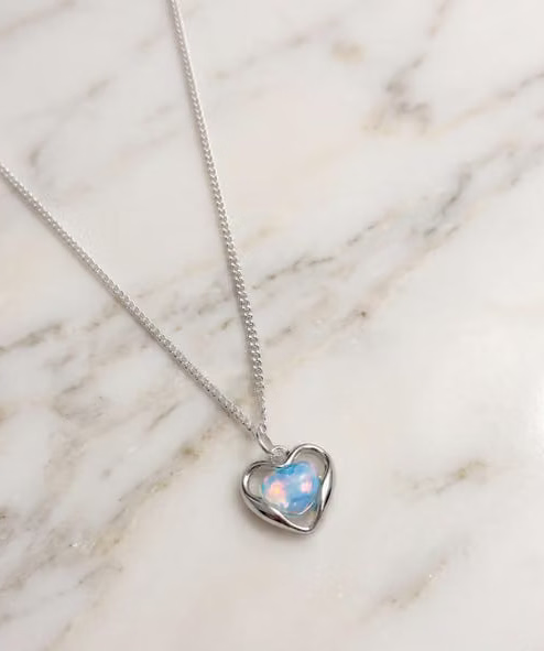 Pack Of 5 Classy Aesthetic Silver AD Charm Pendant Necklace Set For Women And Girls .