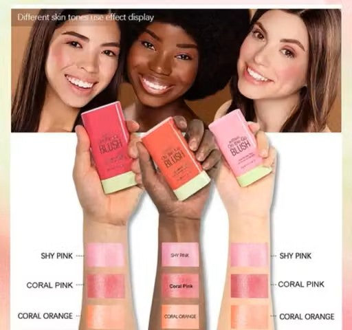 Tinted Blush Stick – Lightweight Cream Blush for Cheeks & Lips with Natural Radiant Finish