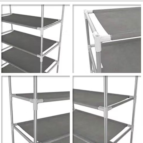 Cloth Rack For Home Storage With Cover Multi Utility Cloth Racks/Wardrobe Cabinet 4 LAYER