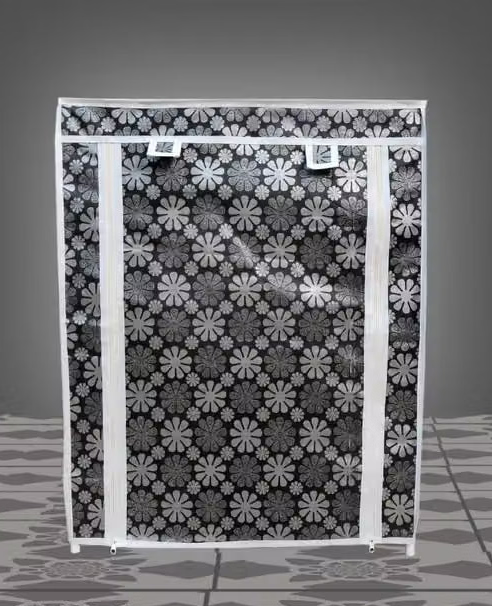 Cloth Rack For Home Storage With Cover Multi Utility Cloth Racks/Wardrobe Cabinet 4 LAYER