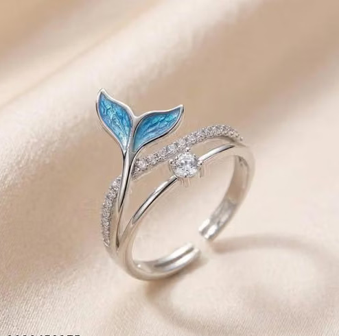 Blue Mermaid Tail Fashion Ring