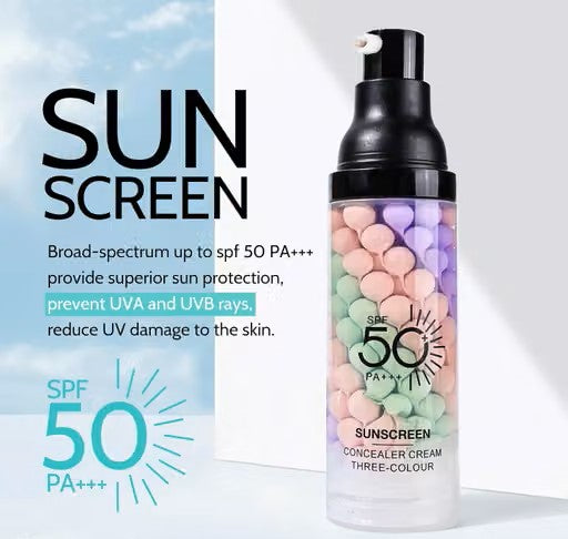 Color Correcting Facial Serum, SPF 50 PA+++, Moisturizing Makeup Primer, One Step Brightening Primer to Even Skin Tone