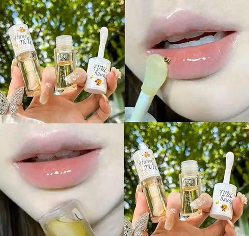 2Pcs Crystal Jelly Lip Oil Moisturizing Hydrating Lip Care Hydrating Lip Gloss Tinted Lip Balm, Long Lasting & Nourishing Lip Glow Oil, Non-sticky Fresh Texture