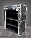 Cloth Rack For Home Storage With Cover Multi Utility Cloth Racks/Wardrobe Cabinet 4 LAYER
