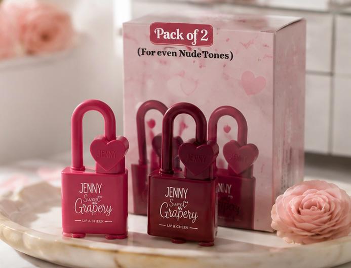 Lock Shape with Heart Matte Liquid Lipsticks – Pack of 2