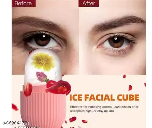 Ice Roller for Face with MOISTURIZING MASK, Eye, Ice Cube Roller for Face Massager for Glowing Skin (Pack Of 2)