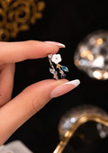 Silver Plated Multicolor Floral Adjustable Finger Ring